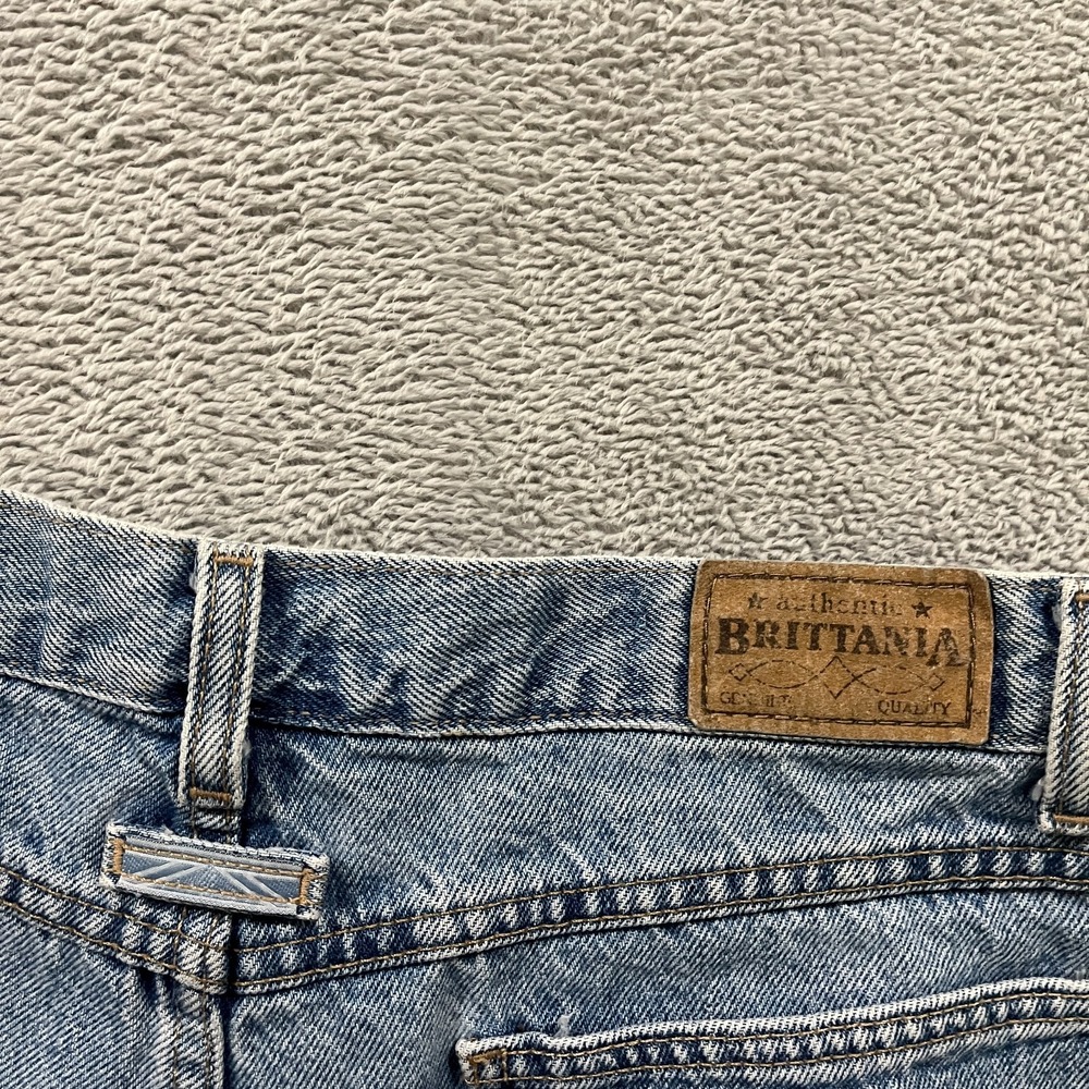 Vintage Brittania Jeans Womens 14 High Rise Tapered Southwestern Y2K Blue Denim - Picture 4 of 11